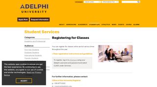 
                            4. Registering for Classes | Adelphi University …