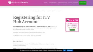 
                            10. Registering for ITV Hub Account | My Private Network | Global ...