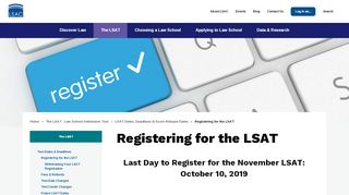 
                            5. Registering for the LSAT | The Law School Admission Council