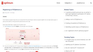 
                            7. Registering on PCOptimum.ca - loblaw.force.com