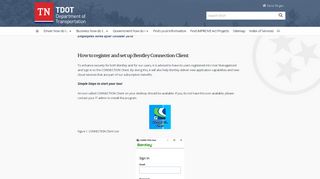 
                            9. Registering with Bentley CONNECTION Client Post Oct 2018 - TN.gov