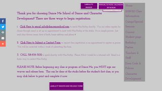 
                            1. Register/Log In - Register online for dance classes - Dance Me in ...