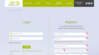 
                            4. Register/Login - Asia Pacific Aviation Services Limited