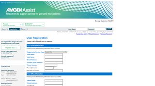 
                            1. Registration - Amgen Assist® Online