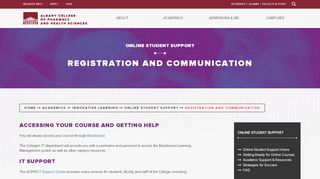 
                            8. Registration and Communication | Albany College of Pharmacy and ...