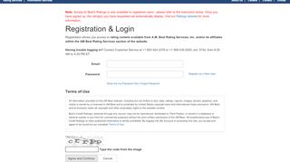 
                            3. Registration and Login - A.M. Best Insurance Companies Ratings