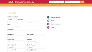 
                            4. Registration - Aradana Matrimony