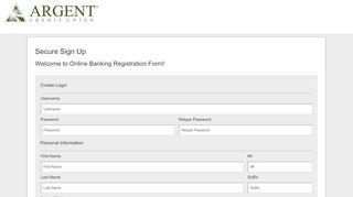 
                            4. Registration - Argent Federal Credit Union