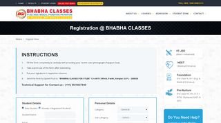 
                            1. Registration @ BHABHA CLASSES