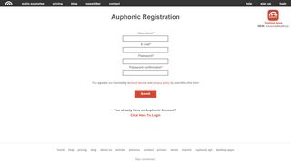 
                            2. Registration - Auphonic