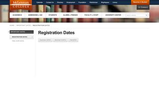 
                            6. Registration Dates - McLennan Community College