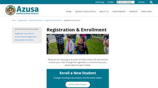 
                            6. Registration & Enrollment - Azusa Unified School District