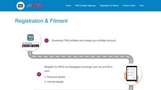 
                            1. Registration & Fitment - Touch 'n Go RFID