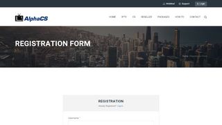 
                            4. Registration Form | AlphaCS TV - IPTV