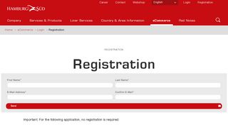 
                            9. Registration | Hamburg Süd