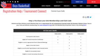 
                            6. Registration Help / Tournament Connect - AAU - Boys Basketball