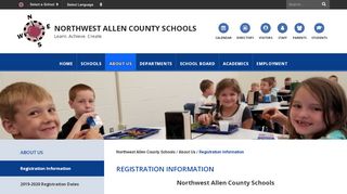 
                            8. Registration Information - Northwest Allen County Schools