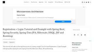 
                            7. Registration + Login Tutorial and Example with Spring Boot ...