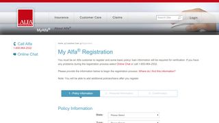 
                            11. Registration - MyAlfa | Alfa Insurance