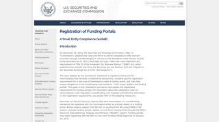 
                            2. Registration of Funding Portals - SEC.gov