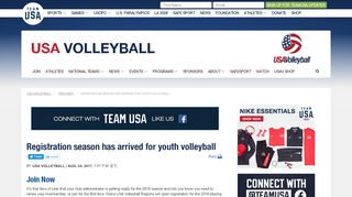 
                            2. Registration season has arrived for youth volleyball