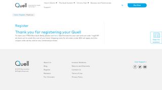 
                            3. Registration - Thank You For Registering - Quell Relief