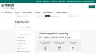 
                            9. Registration | Trident Health System