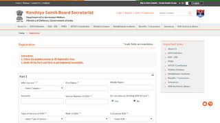 
                            5. Registration - Welcome to Kendriya Sainik Board ...