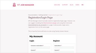 
                            4. Registration/Login Page – WP Job Manager