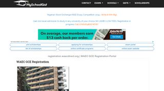
                            8. registration.waecdirect.org | WAEC GCE Registration …