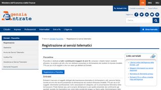 
                            2. Registrazione ai servizi