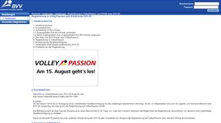 
                            5. Registrierung in VolleyPassion zum Erhalt einer ... - Portal - Volley.de
