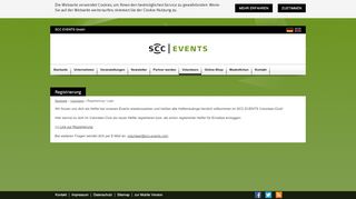
                            2. Registrierung ::: SCC | EVENTS