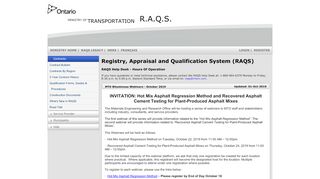 
                            8. Registry, Appraisal and Qualification System (RAQS)