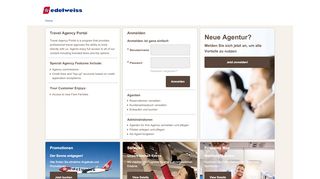 
                            3. Reiseagenturportal - booking.flyedelweiss.com