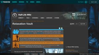 
                            3. Relaxation Vault | Half-Life Wiki | FANDOM powered by Wikia