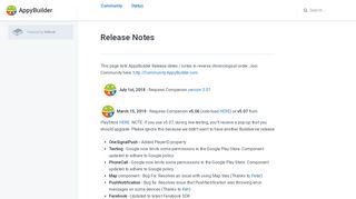 
                            9. Release Notes - AppyBuilder