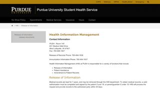 
                            6. Release of Information - Purdue University
