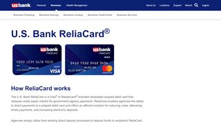 
                            9. ReliaCard®: Prepaid Card | U.S. Bank