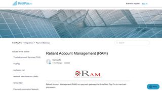 
                            6. Reliant Account Management (RAM) – Debt Pay Pro