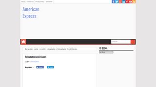 
                            7. Reloadable Credit Cards - American Express