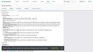 
                            2. Remember and authenticate users | Android Developers