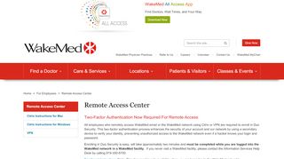 
                            4. Remote Access Center | Raleigh, North Carolina ... - WakeMed