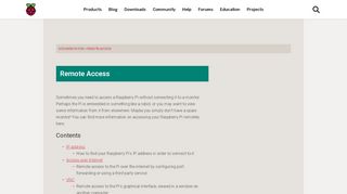 
                            2. Remote Access - Raspberry Pi Documentation