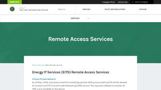 
                            7. Remote Access Services | Department of Energy