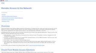 
                            6. Remote Access to the Network - Check Point Software Technologies
