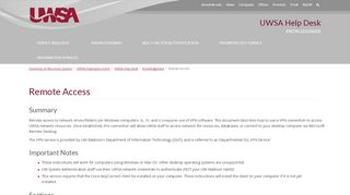 
                            8. Remote Access | UWSA Help Desk - University of Wisconsin System