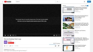 
                            4. Remote Desktop Client Logs - YouTube