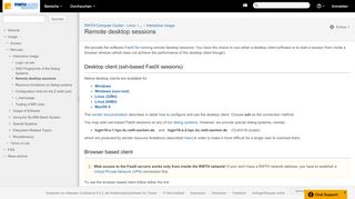 
                            5. Remote desktop sessions - RWTH Compute Cluster - Linux ...