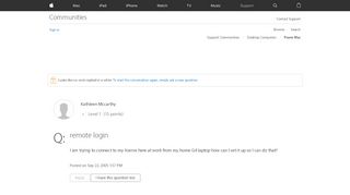 
                            5. remote login - Apple Community